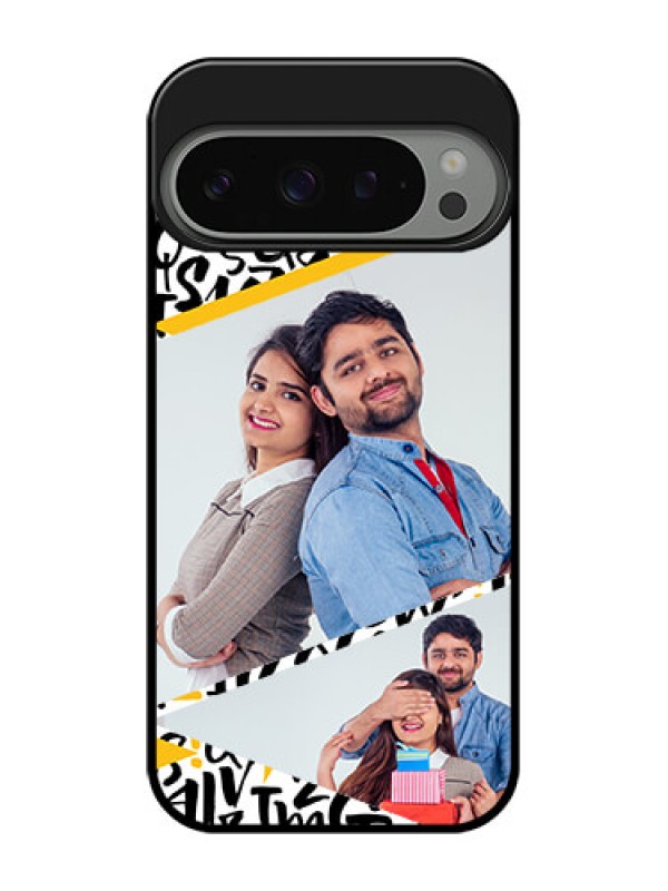 Custom Google Pixel 9 Pro 5G Custom Metal Phone Case - Letters Pattern Design