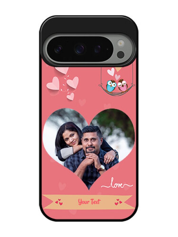 Custom Google Pixel 9 Pro 5G Custom Metal Phone Case - Peach Color Love Design