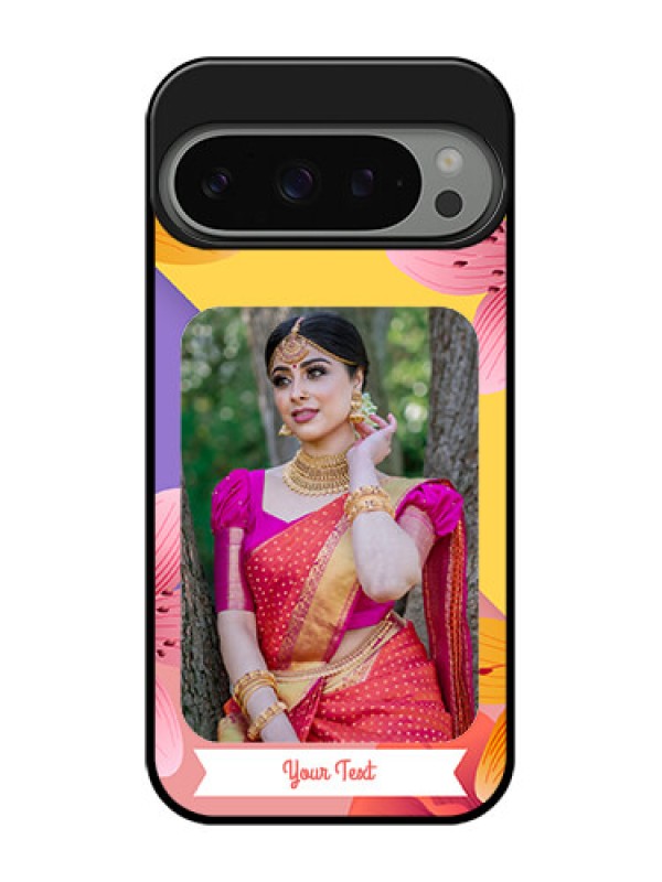 Custom Google Pixel 9 Pro 5G Custom Metal Phone Case - 3 Image With Vintage Floral Design