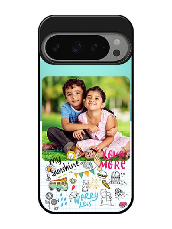 Custom Google Pixel 9 Pro 5G Custom Metal Phone Case - Doodle Love Design