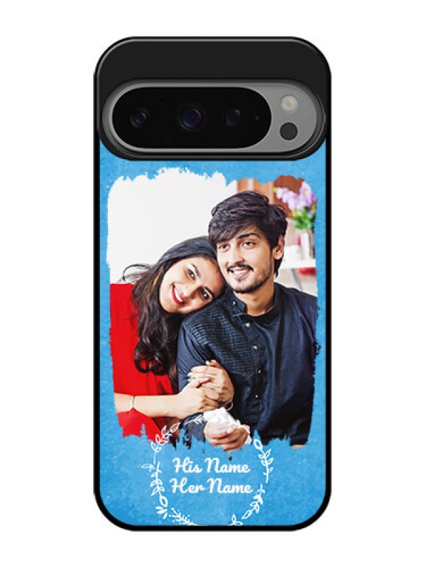 Custom Google Pixel 9 Pro 5G Custom Metal Phone Case - Blue Color Vintage Design