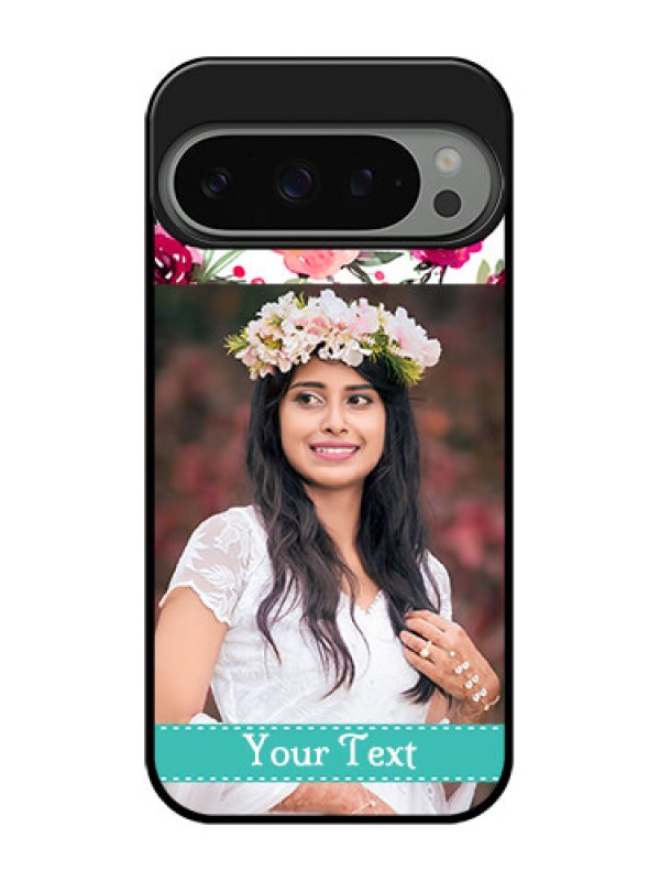 Custom Google Pixel 9 Pro 5G Custom Metal Phone Case - Water Colors Floral Design