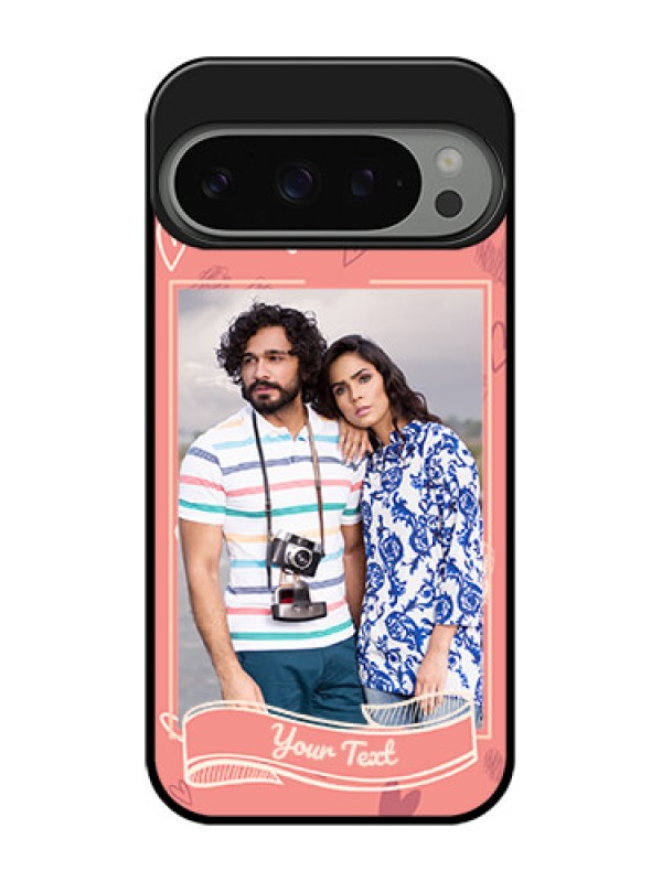 Custom Google Pixel 9 Pro 5G Custom Metal Phone Case - Love Doodle Art Design