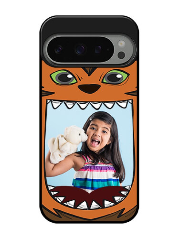 Custom Google Pixel 9 Pro 5G Custom Metal Phone Case - Owl Monster Back Case Design