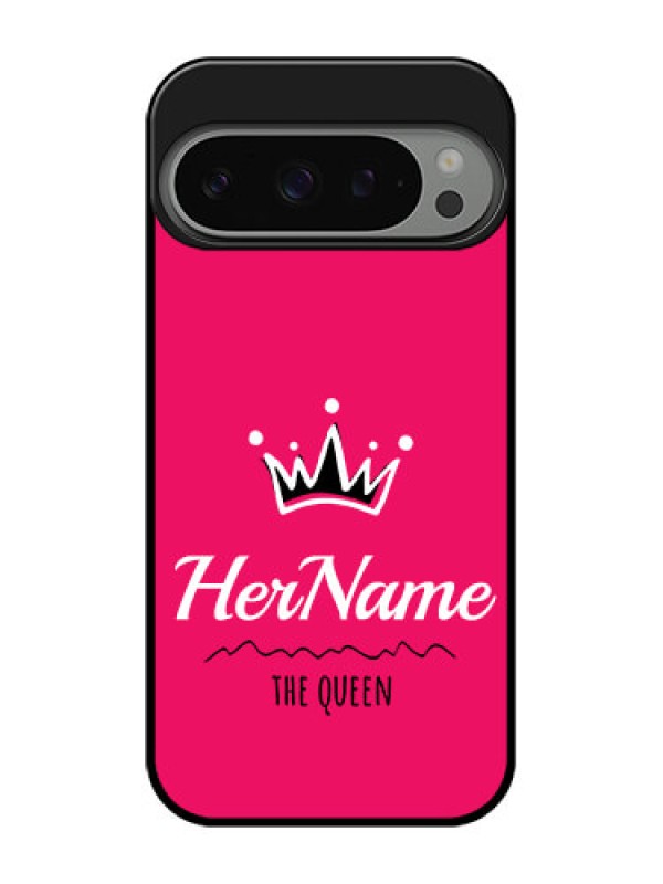 Custom Google Pixel 9 Pro 5G Custom Metal Phone Case - Queen With Name Design