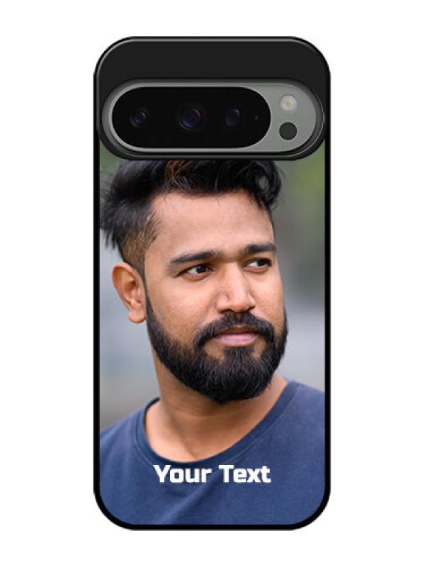 Custom Google Pixel 9 Pro 5G Custom Metal Phone Case - Photo With Text Design