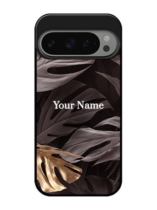 Custom Google Pixel 9 Pro 5G Custom Metal Phone Case - Wild Leaves Digital Paint Design