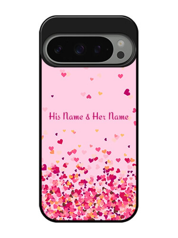 Custom Google Pixel 9 Pro 5G Custom Metal Phone Case - Floating Hearts Design