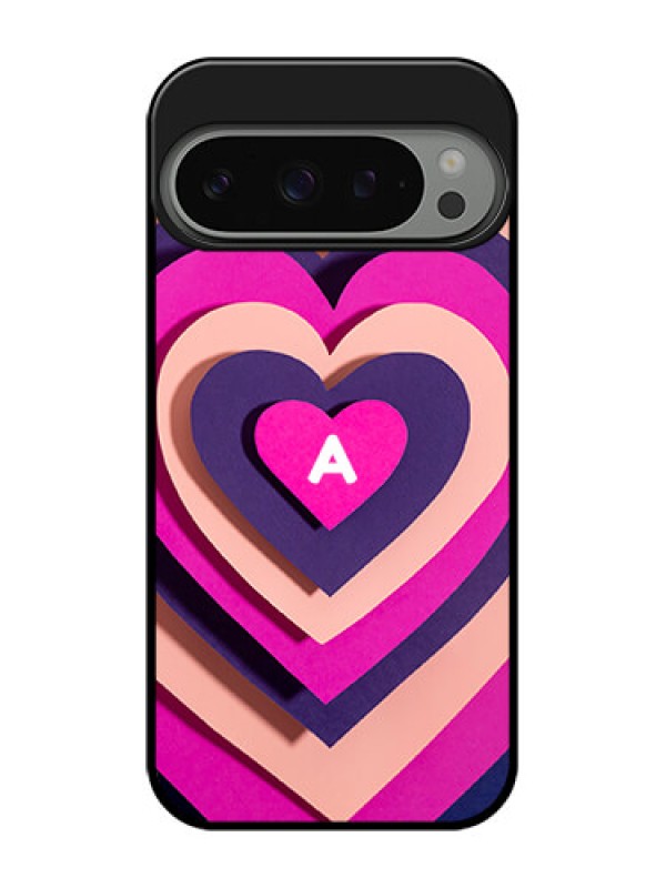 Custom Google Pixel 9 Pro 5G Custom Metal Phone Case - Cute Heart Pattern Design