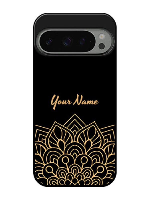 Custom Google Pixel 9 Pro 5G Custom Metal Phone Case - Golden Mandala Design