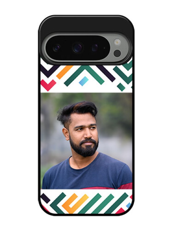 Custom Google Pixel 9 Pro 5G Custom Metal Phone Case - Colorful Maze Pattern Design