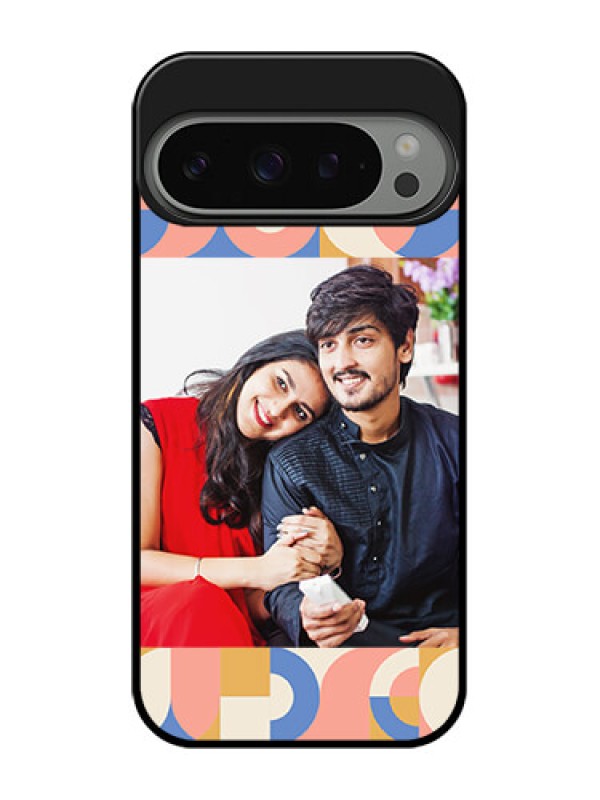 Custom Google Pixel 9 Pro 5G Custom Metal Phone Case - Semi - Circle Maze Pattern Design