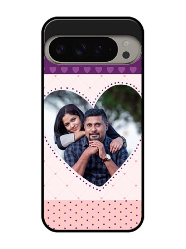 Custom Google Pixel 9 Pro Xl Custom Metal Phone CaseViolet Love Dots Design