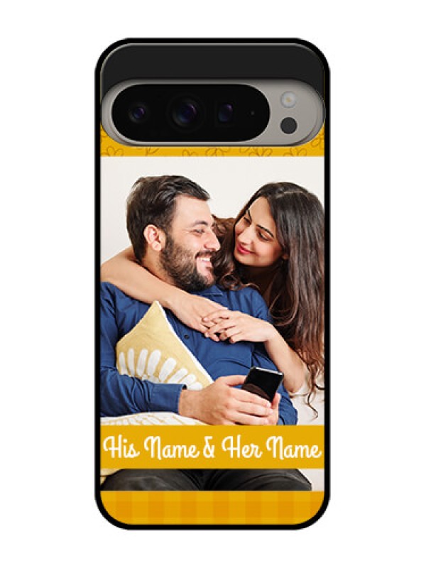 Custom Google Pixel 9 Pro Xl Custom Metal Phone CaseYellow Floral Design