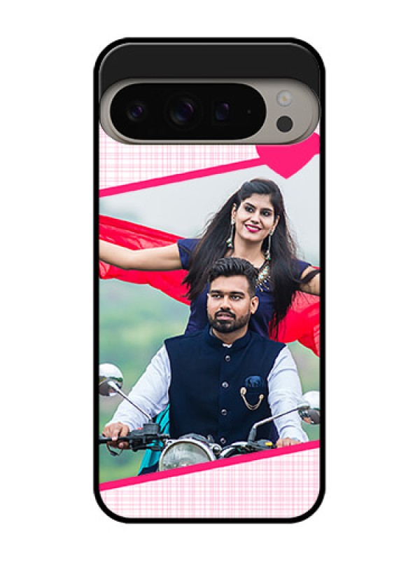 Custom Google Pixel 9 Pro Xl Custom Metal Phone CaseLove Shape Heart Design