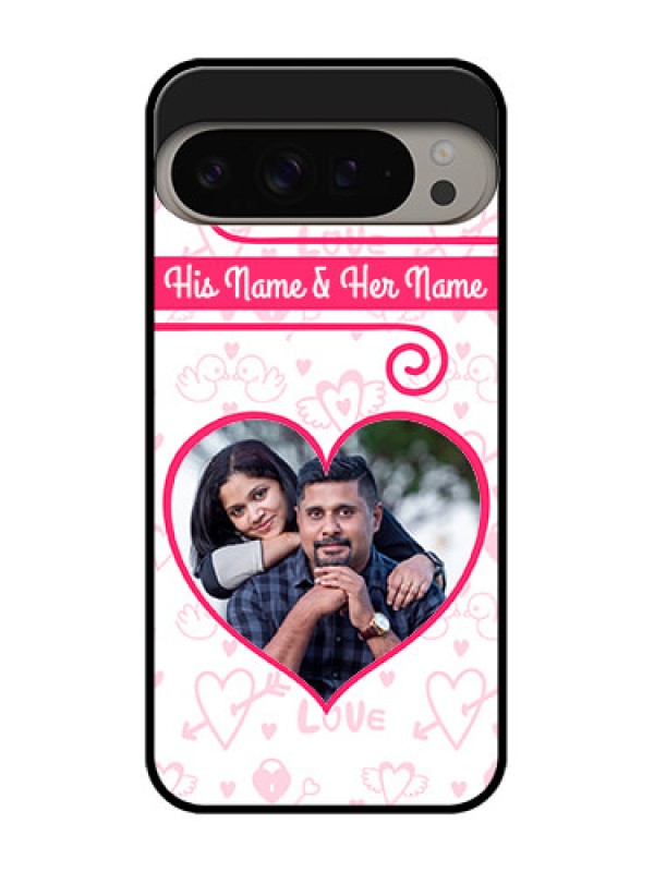 Custom Google Pixel 9 Pro Xl Custom Metal Phone CaseHeart Shape Love Design