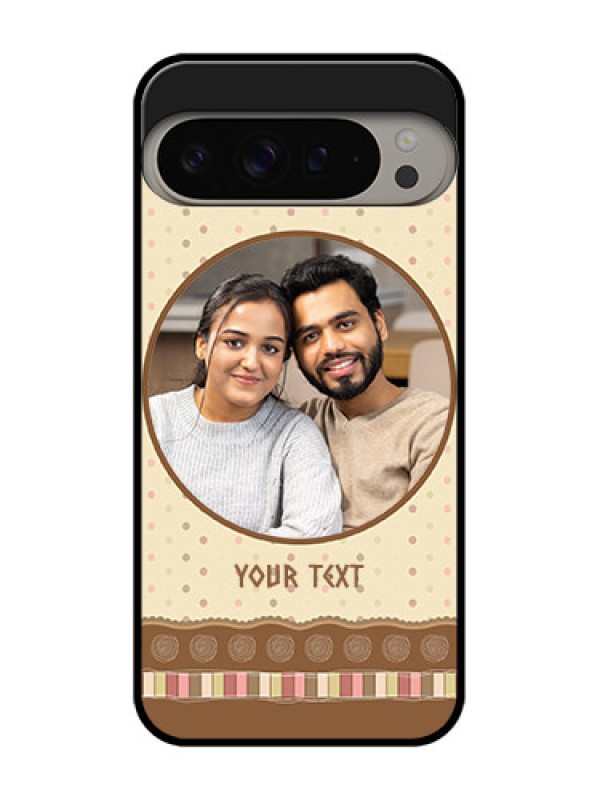 Custom Google Pixel 9 Pro Xl Custom Metal Phone CaseBrown Dotted Mobile Case Design
