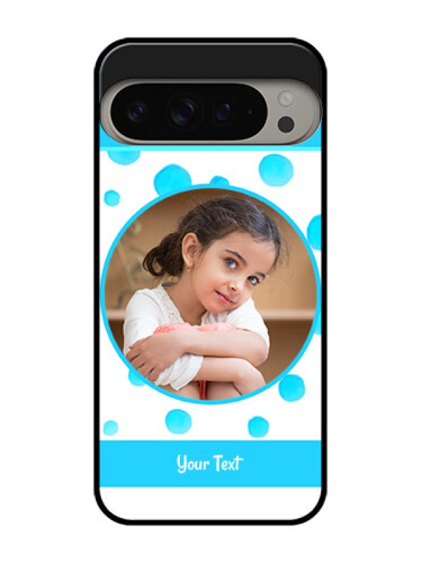 Custom Google Pixel 9 Pro Xl Custom Metal Phone CaseBlue Bubbles Pattern Design