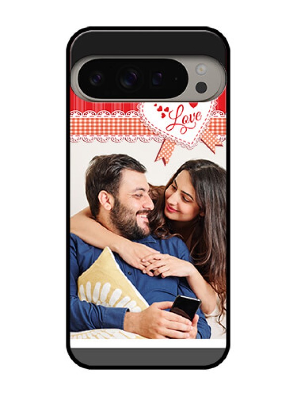 Custom Google Pixel 9 Pro Xl Custom Metal Phone CaseRed Love Pattern Design