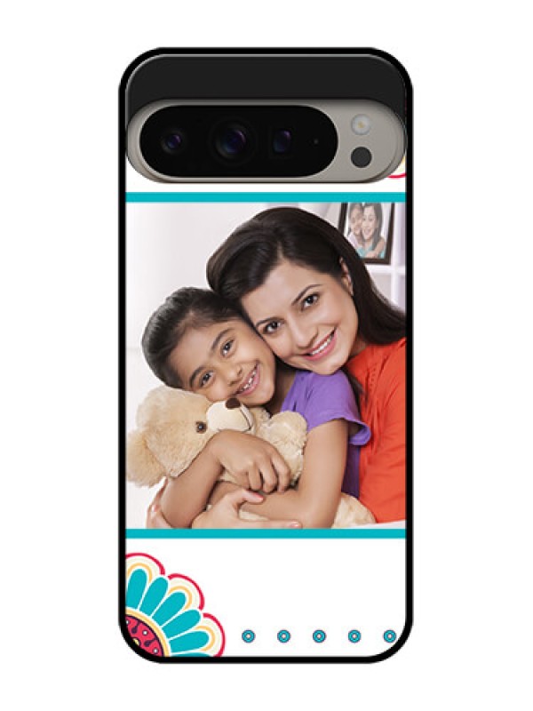 Custom Google Pixel 9 Pro Xl Custom Metal Phone CaseFlower Design