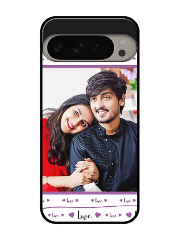 Custom Google Pixel 9 Pro Xl Custom Metal Phone CaseCouples Heart Design