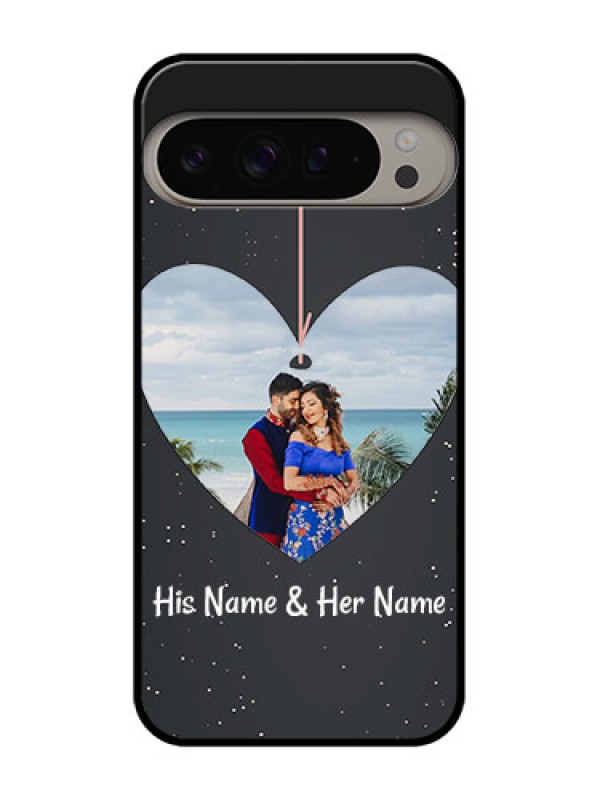Custom Google Pixel 9 Pro Xl Custom Metal Phone CaseHanging Heart Design