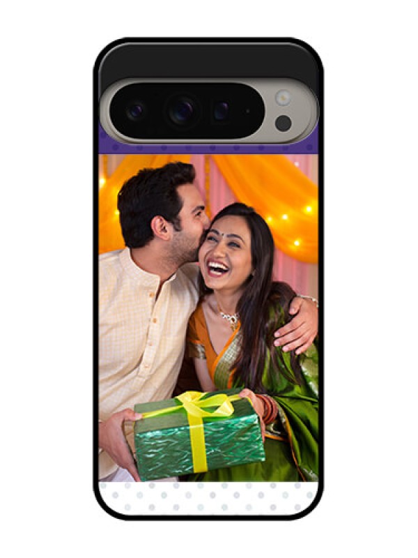 Custom Google Pixel 9 Pro Xl Custom Metal Phone CaseViolet Colored Pattern Design