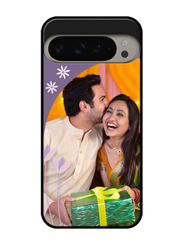 Custom Google Pixel 9 Pro Xl Custom Metal Phone CaseLavender Flowers Design