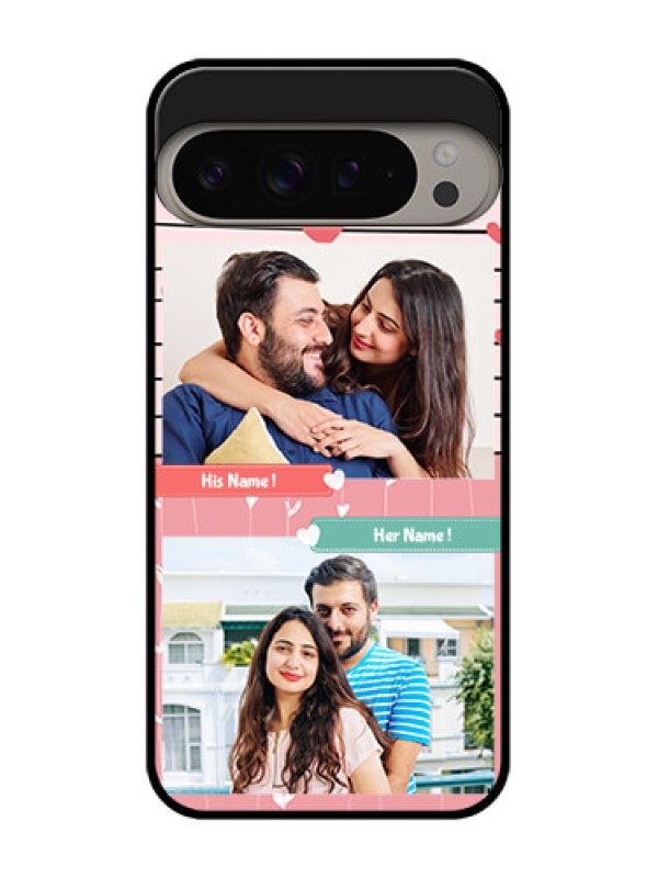 Custom Google Pixel 9 Pro Xl Custom Metal Phone CasePhoto With Heart Design