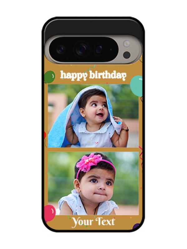 Custom Google Pixel 9 Pro Xl Custom Metal Phone CaseImage Holder With Birthday Celebrations Design