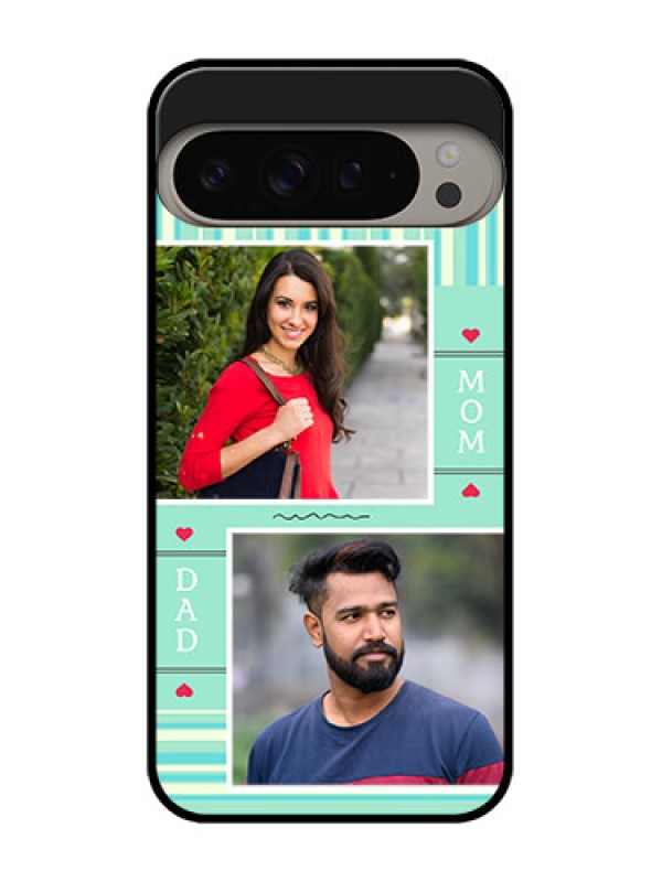 Custom Google Pixel 9 Pro Xl Custom Metal Phone CaseMom and Dad Pic Design