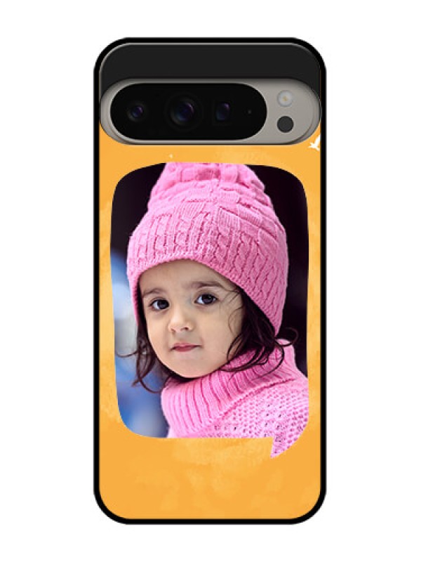 Custom Google Pixel 9 Pro Xl Custom Metal Phone CaseWater Color Design With Bird Icons