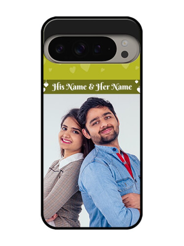Custom Google Pixel 9 Pro Xl Custom Metal Phone CaseYou and Me Heart Design