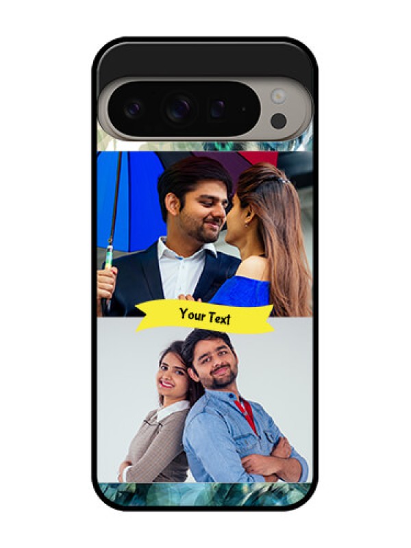 Custom Google Pixel 9 Pro Xl Custom Metal Phone CaseImage With Boho Peacock Feather Design