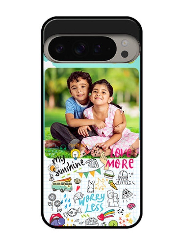 Custom Google Pixel 9 Pro Xl Custom Metal Phone CaseDoodle Love Design