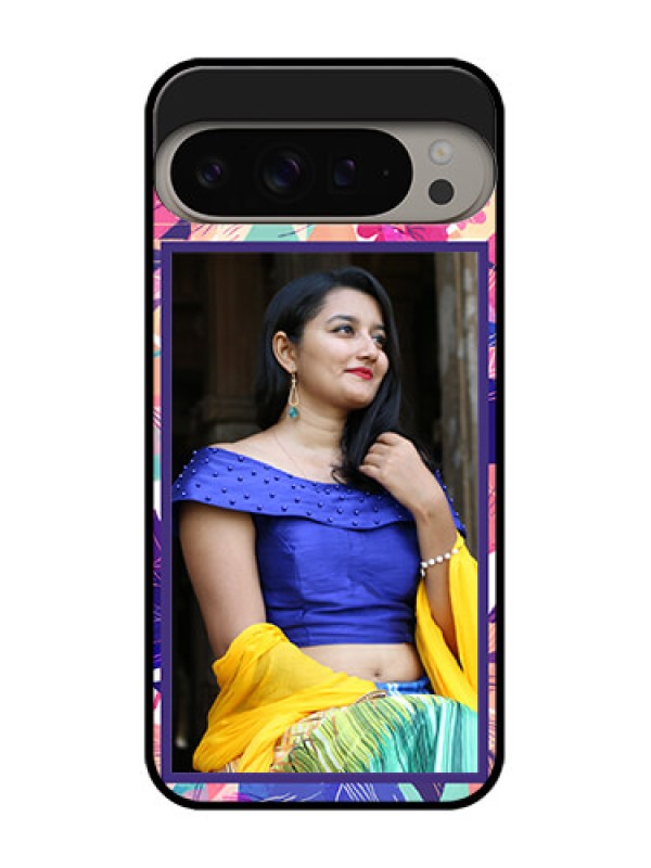 Custom Google Pixel 9 Pro Xl Custom Metal Phone CaseAbstract Floral Design