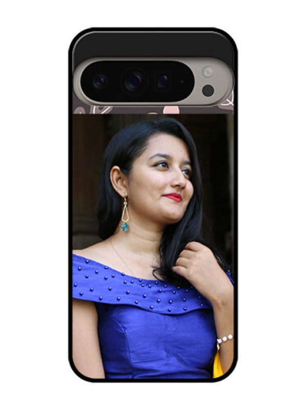 Custom Google Pixel 9 Pro Xl Custom Metal Phone CaseStylish Floral Design