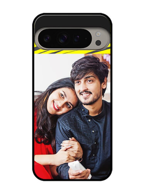 Custom Google Pixel 9 Pro Xl Custom Metal Phone CaseYellow Abstract Design