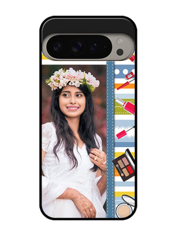 Custom Google Pixel 9 Pro Xl Custom Metal Phone CaseMakeup Icons Design