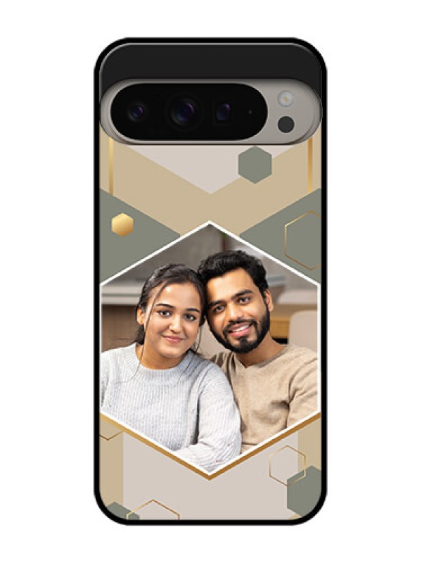 Custom Google Pixel 9 Pro Xl Custom Metal Phone CaseStylish Hexagon Pattern Design