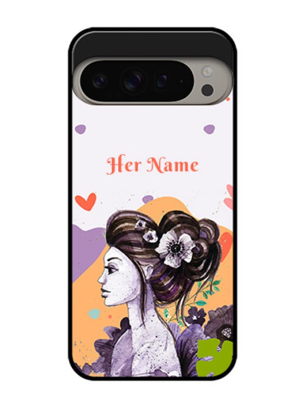 Custom Google Pixel 9 Pro Xl Custom Metal Phone CaseWoman And Nature Design