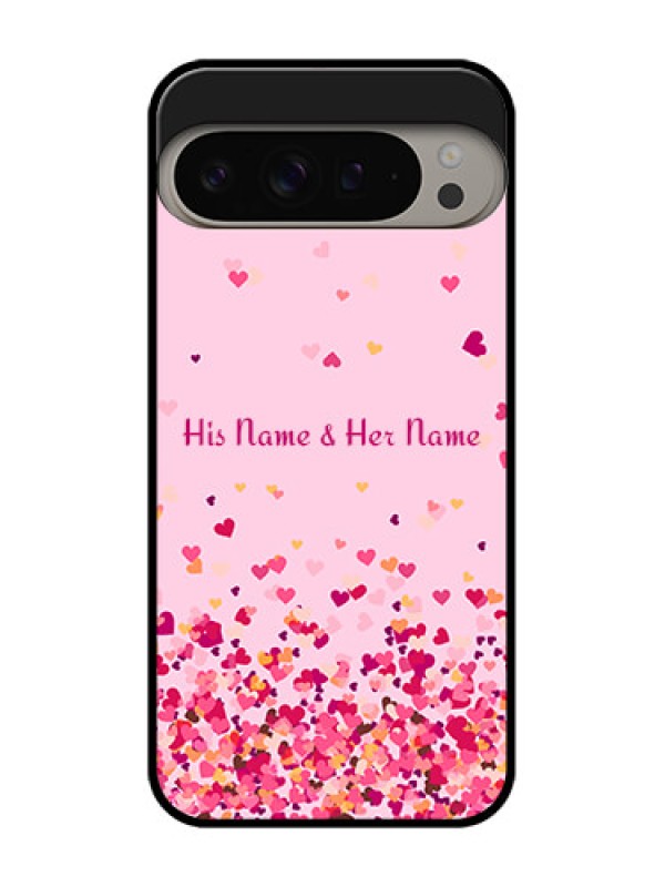 Custom Google Pixel 9 Pro Xl Custom Metal Phone CaseFloating Hearts Design