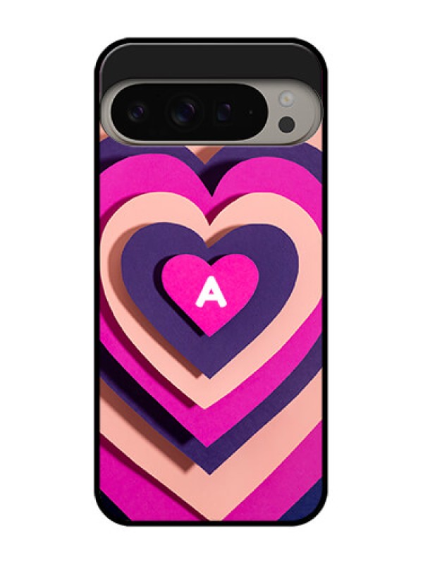 Custom Google Pixel 9 Pro Xl Custom Metal Phone CaseCute Heart Pattern Design