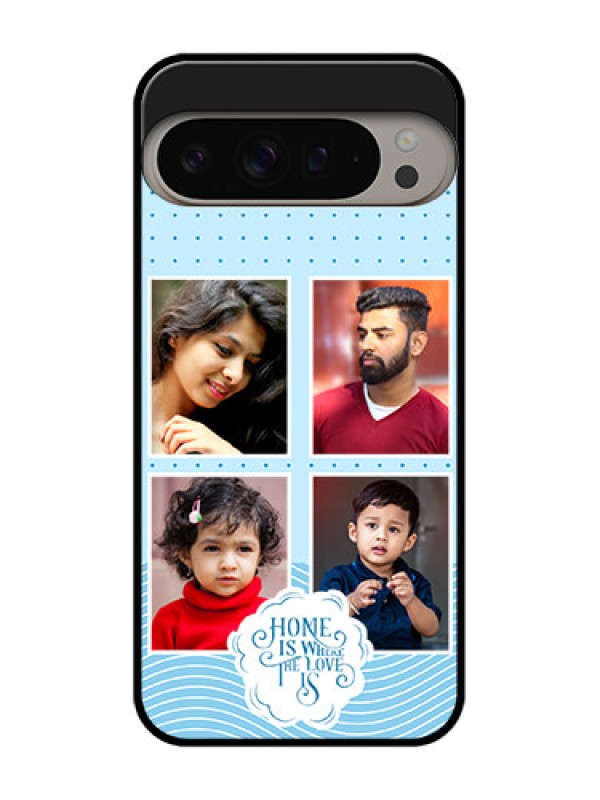 Custom Google Pixel 9 Pro Xl Custom Metal Phone CaseCute Love Quote With 4 Pic Upload Design