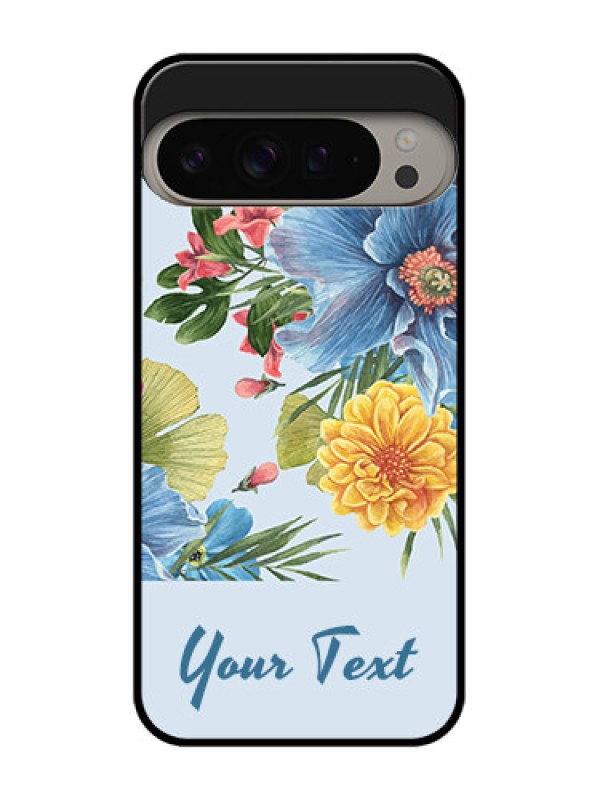 Custom Google Pixel 9 Pro Xl Custom Metal Phone CaseStunning Watercolored Flowers Painting Design