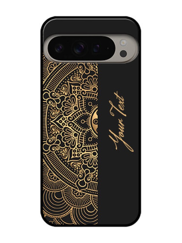 Custom Google Pixel 9 Pro Xl Custom Metal Phone CaseMandala Art With Custom Text Design