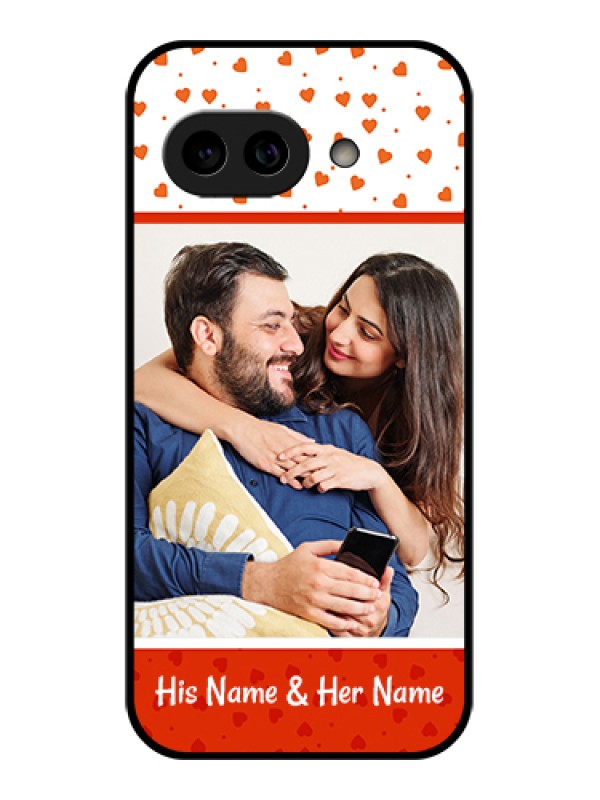 Custom Pixel 9A 5G Custom Metal Phone Case - Orange Love Symbol Design