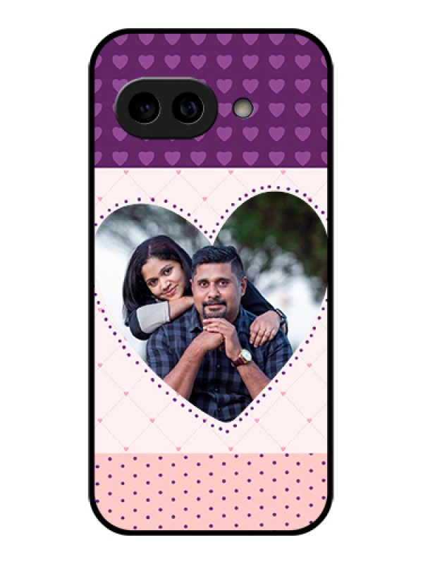 Custom Pixel 9A 5G Custom Metal Phone Case - Violet Love Dots Design