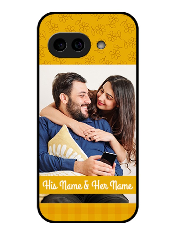 Custom Pixel 9A 5G Custom Metal Phone Case - Yellow Floral Design