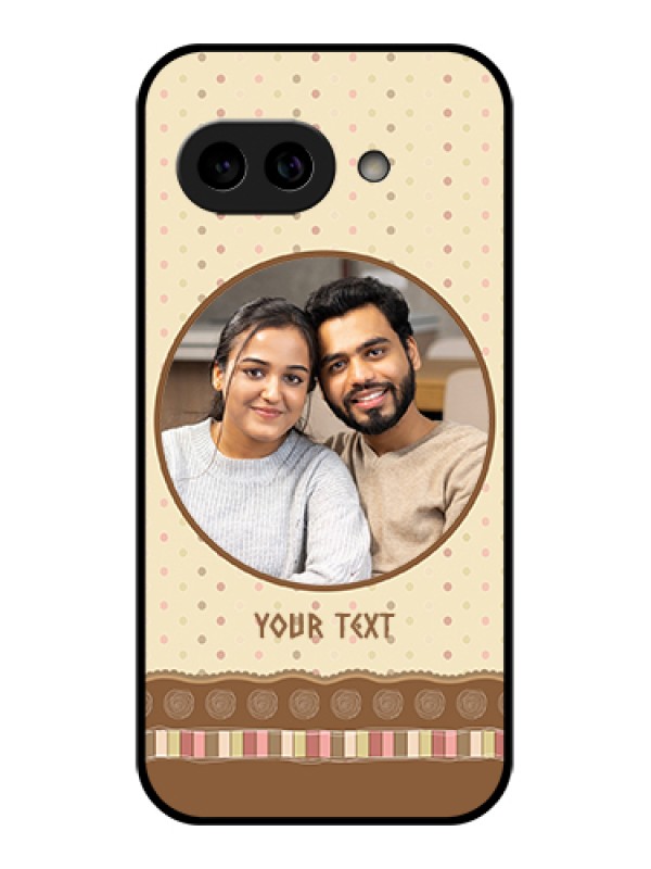 Custom Pixel 9A 5G Custom Metal Phone Case - Brown Dotted Mobile Case Design